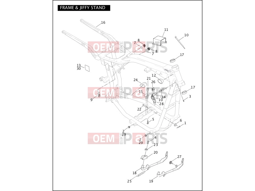 Harley-Davidson 2004 DYNA DYNA SUPER GLIDE  - FXD FRAME & JIFFY STAND