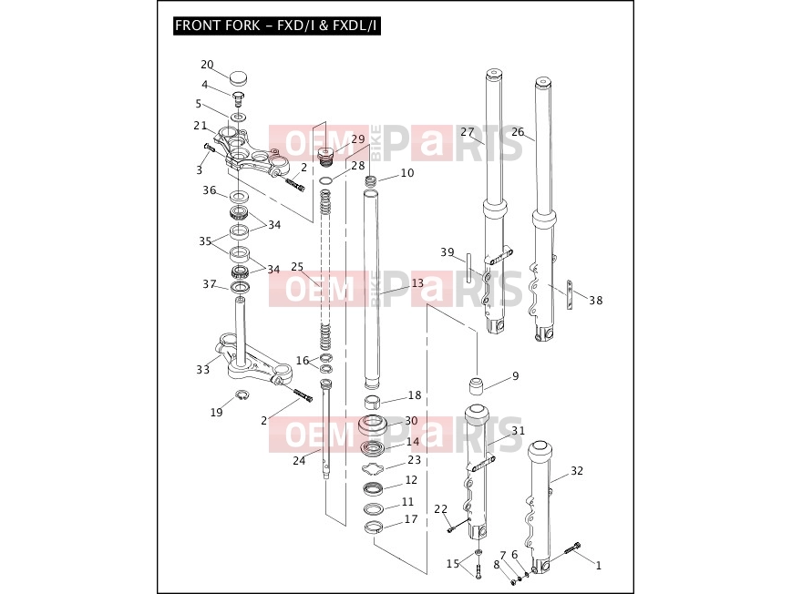 Harley-Davidson 2004 DYNA DYNA SUPER GLIDE  - FXD FRONT FORK - FXD/I & FXDL/I