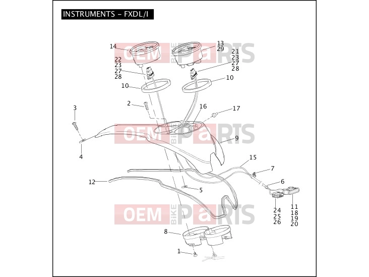 Harley-Davidson 2004 DYNA DYNA SUPER GLIDE  - FXD INSTRUMENTS - FXDL/I