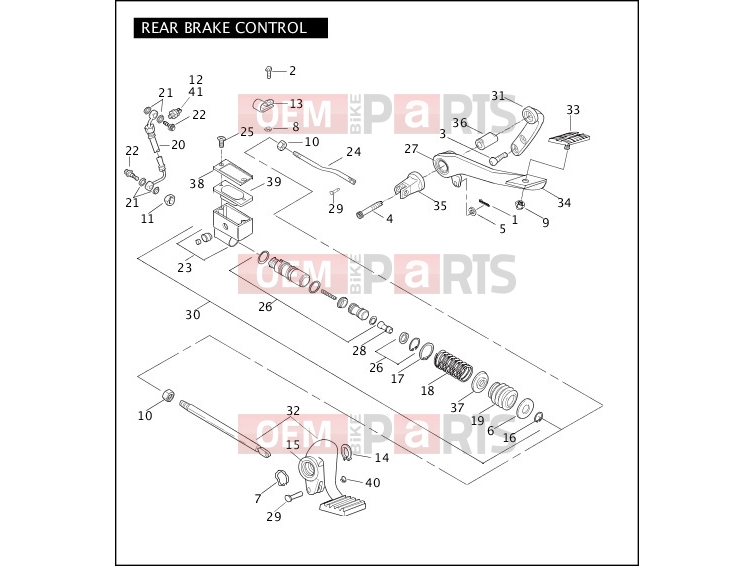 Harley-Davidson 2004 DYNA DYNA SUPER GLIDE  - FXD REAR BRAKE CONTROL