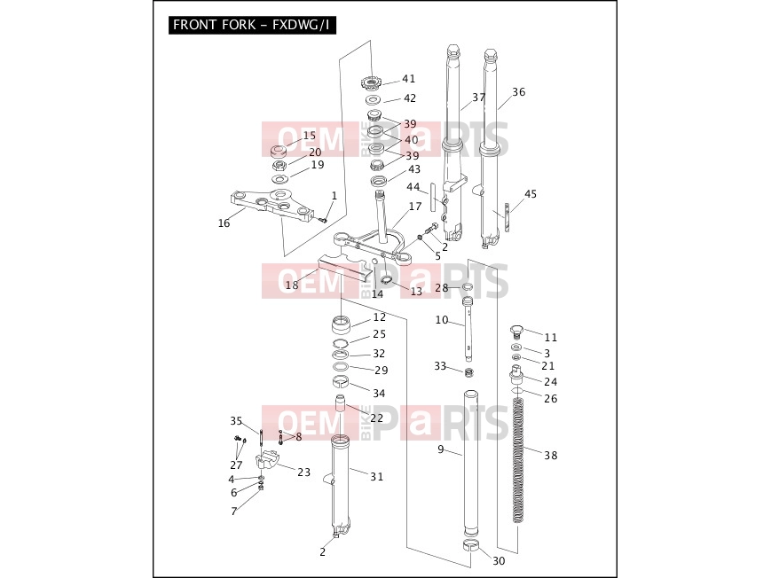 Harley-Davidson 2004 DYNA DYNA SUPER GLIDE  - FXDI FRONT FORK - FXDWG/I