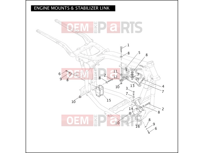 Harley-Davidson 2004 DYNA DYNA WIDE GLIDE  - FXDWG ENGINE MOUNTS & STABILIZER LINK