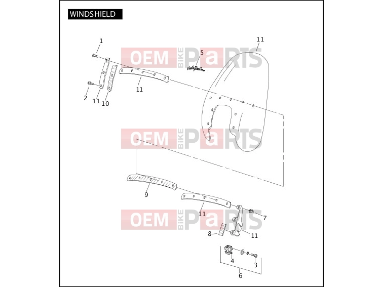Harley-Davidson 2004 POLICE DYNA DEFENDER  - FXDP WINDSHIELD