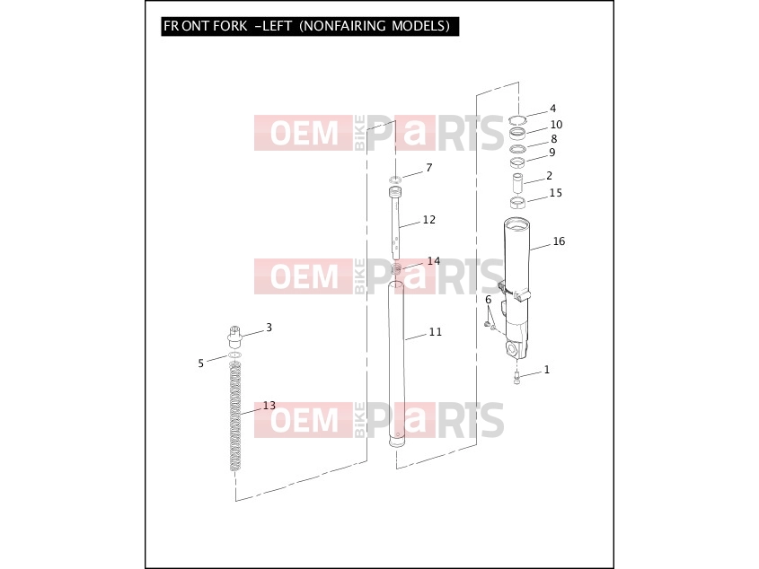 Harley-Davidson 2004 SIDECAR FLHTC SIDECAR  - SIDECAR FOR FLHTC FRONT FORK - LEFT (NONFAIRING MODELS)