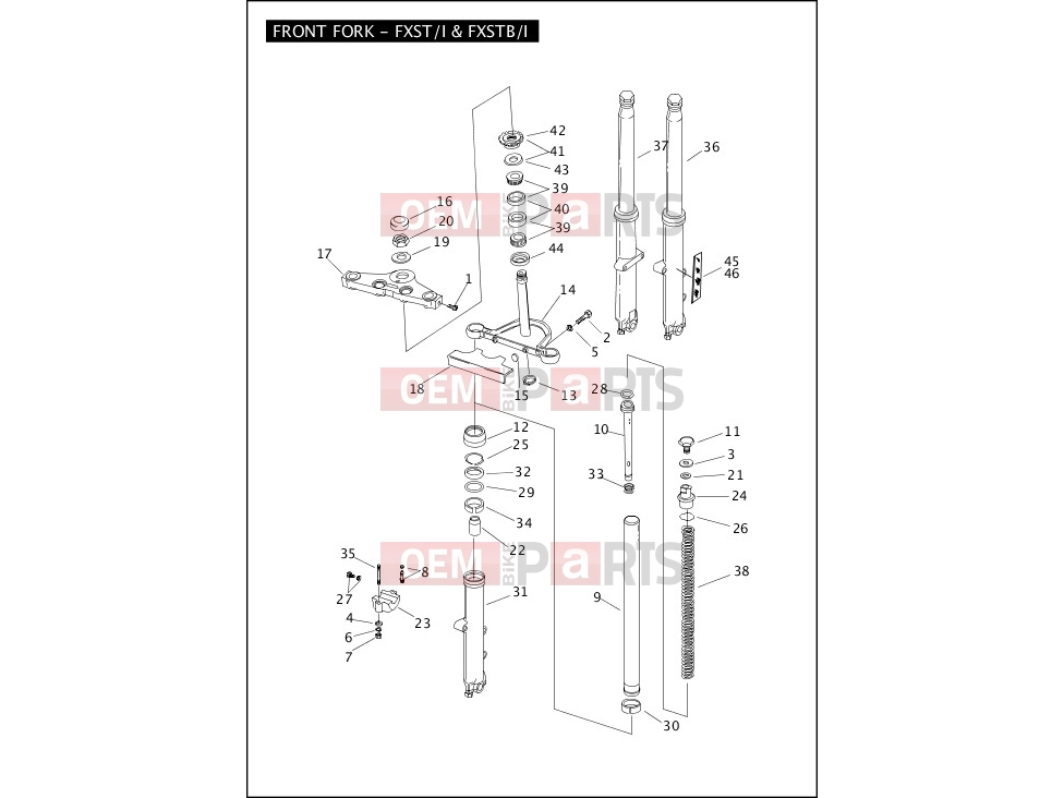 Harley-Davidson 2004 SOFTAIL SOFTAIL STANDARD  - FXST FRONT FORK - FXST/I & FXSTB/I
