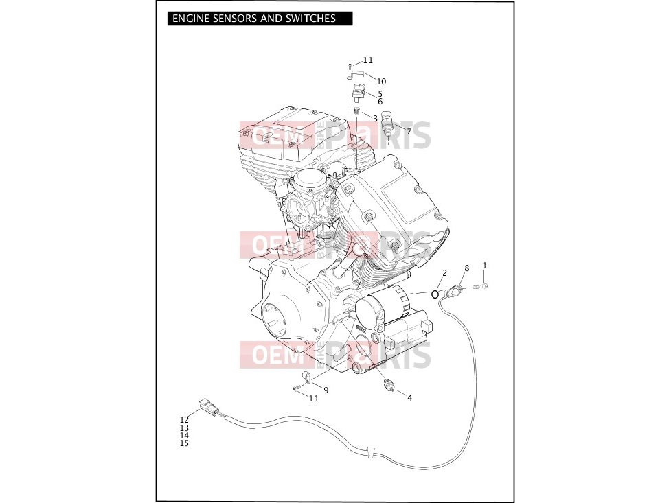 Harley-Davidson 2004 SOFTAIL SOFTAIL DEUCE  - FXSTD ENGINE SENSORS AND SWITCHES