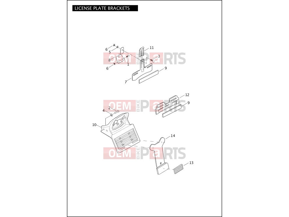 Harley-Davidson 2004 SOFTAIL SOFTAIL DEUCE  - FXSTD LICENSE PLATE BRACKETS