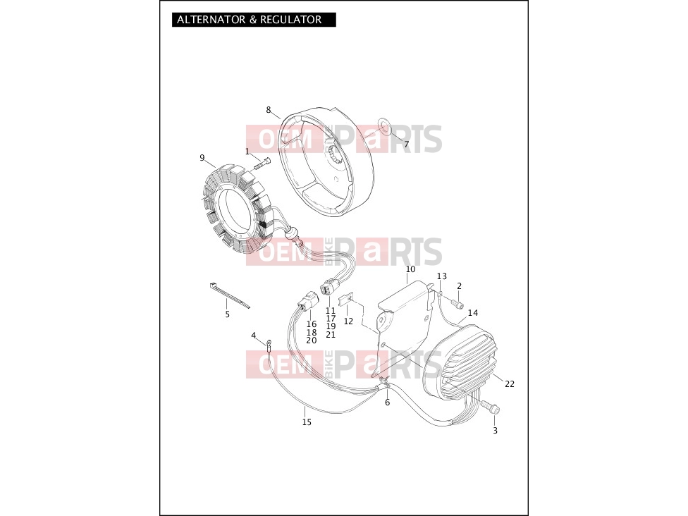Harley-Davidson 2004 SOFTAIL SPRINGER SOFTAIL  - FXSTSI ALTERNATOR & REGULATOR