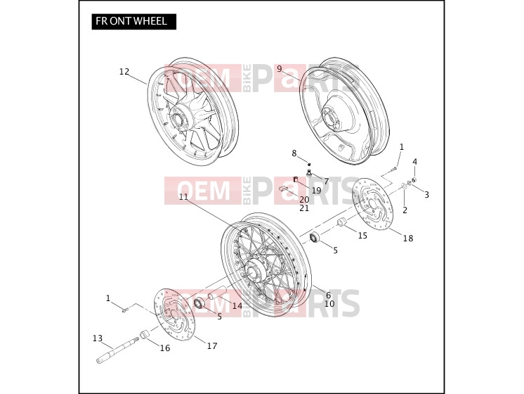 Harley-Davidson 2004 TOURING ELECTRA GLIDE CLASSIC  - FLHTC FRONT WHEEL