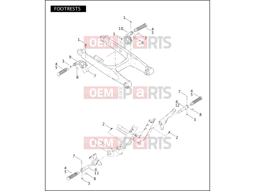 Harley-Davidson 2004 VRSC VRSCB V-ROD  - VRSCB FOOTRESTS