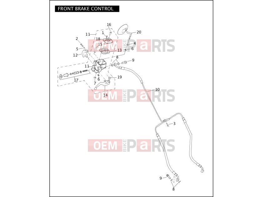 Harley-Davidson 2004 VRSC VRSCB V-ROD  - VRSCB FRONT BRAKE CONTROL