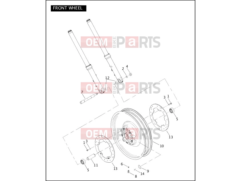 Harley-Davidson 2004 VRSC VRSCB V-ROD  - VRSCB FRONT WHEEL