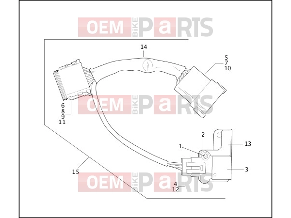 Harley-Davidson 2003 SIDECAR FLHTC SIDECAR  - SIDECAR FOR FLHTC HARNESS, BANK ANGLE SENSOR