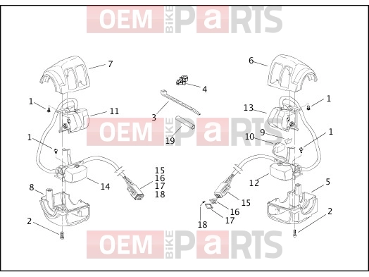 Harley-Davidson 2003 SOFTAIL NIGHT TRAIN  - FXSTB HANDLEBAR SWITCHES