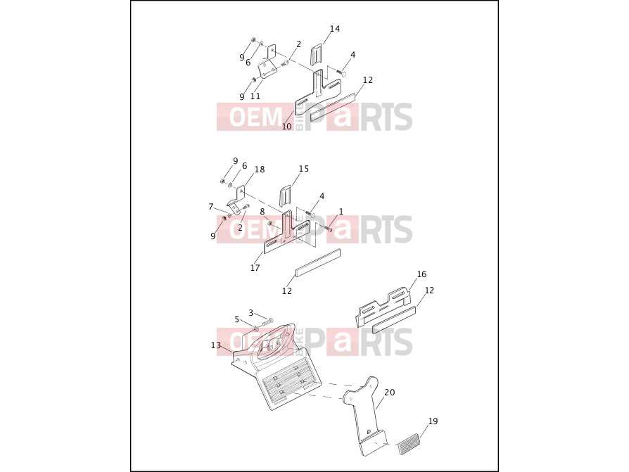 Harley-Davidson 2003 SOFTAIL NIGHT TRAIN  - FXSTB LICENSE PLATE BRACKETS