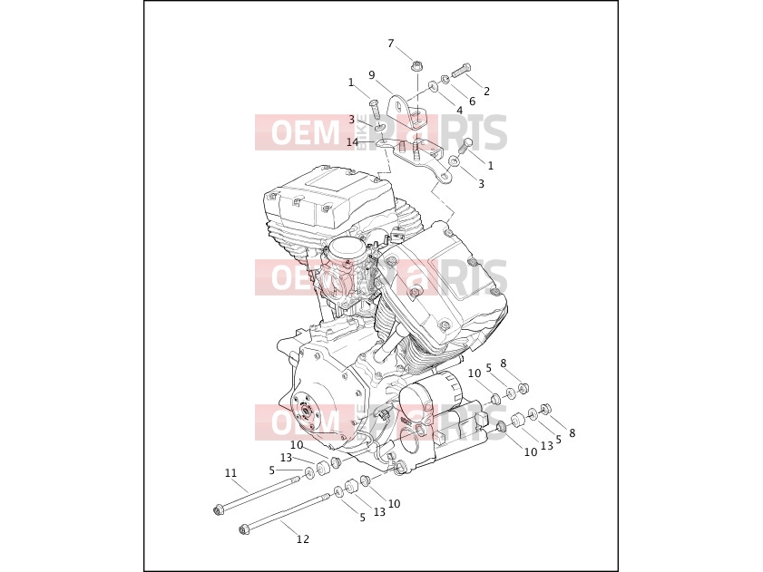 Harley-Davidson 2003 SOFTAIL NIGHT TRAIN  - FXSTBI ENGINE MOUNTS
