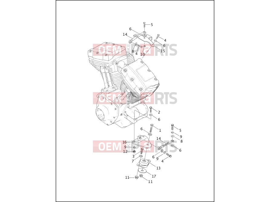 Harley-Davidson 2003 TOURING ELECTRA GLIDE STANDARD  - FLHTI ENGINE MOUNTS & STABILIZER LINKS