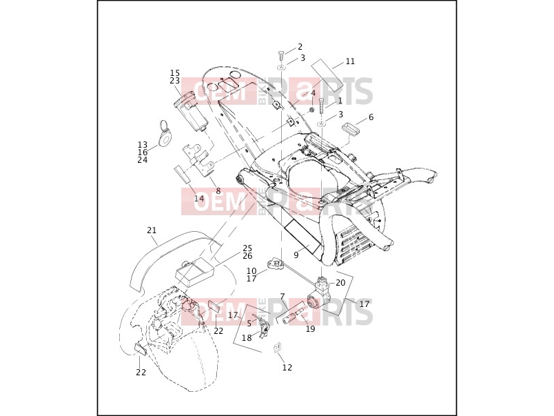 Harley-Davidson 2003 VRSC VRSCA V-ROD  - VRSCA TURN SIGNAL MODULE & IGNITION SWITCH