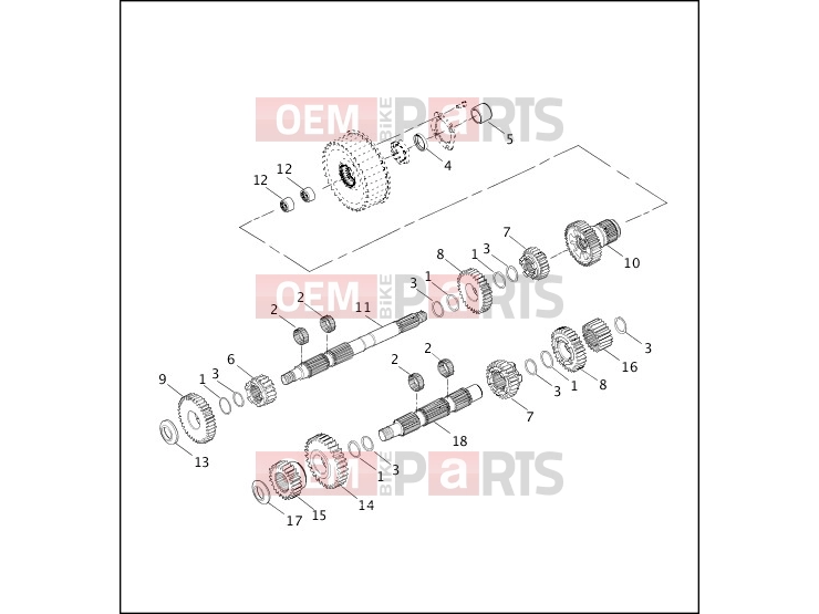 Harley-Davidson 2002 SOFTAIL SOFTAIL DEUCE  - FXSTD TRANSMISSION GEARS