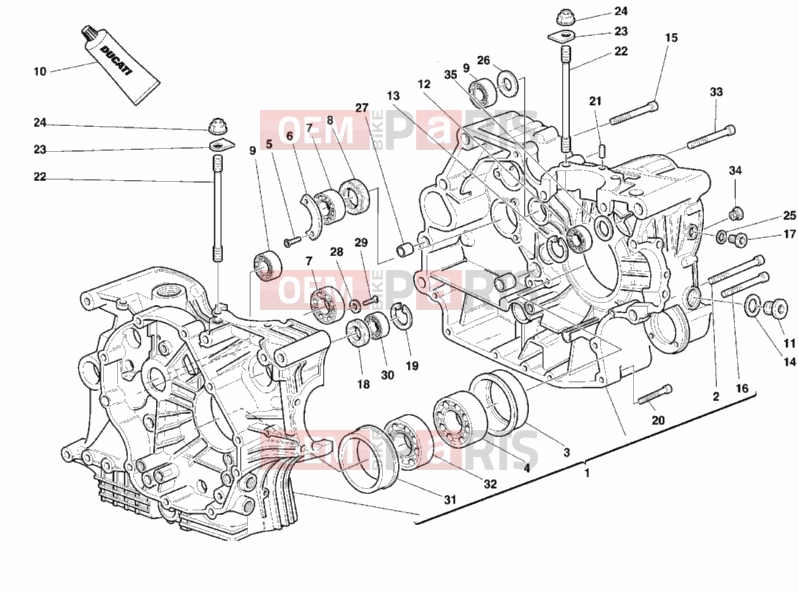 DUCATI 2000 Superbike 996 CRANKCASE » ENGINE CASE