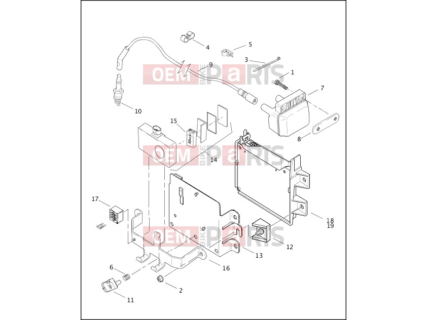 Harley-Davidson 2001 CVO/CUSTOM CVO ROAD GLIDE  - FLTRSEI2 ELECTRONIC CONTROL MODULE & COIL