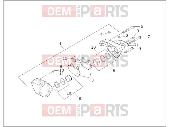 Harley-Davidson 2001 DYNA DYNA SUPER GLIDE  - FXD FRONT BRAKE CALIPER