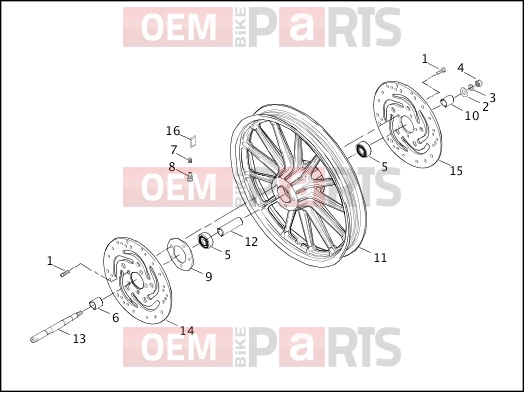 Harley-Davidson 2001 DYNA DYNA SUPER GLIDE  - FXD FRONT WHEEL - CAST
