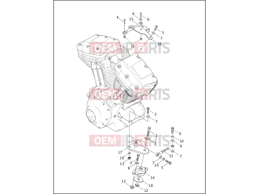 Harley-Davidson 2001 TOURING ELECTRA GLIDE CLASSIC  - FLHTC ENGINE MOUNTS & STABILIZER LINKS