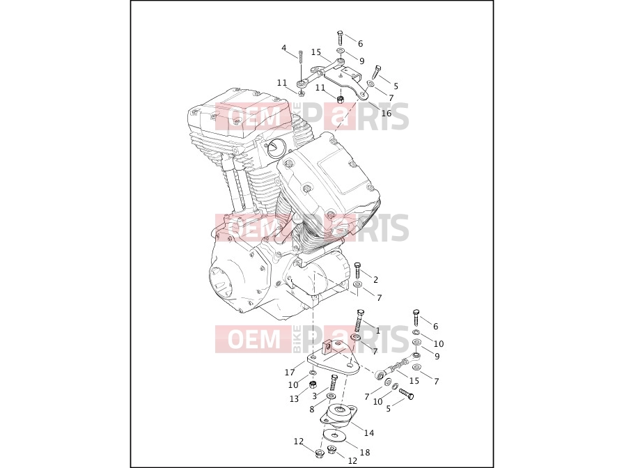 Harley-Davidson 2000 CVO/CUSTOM CVO ROAD GLIDE  - FLTRSEI ENGINE MOUNTS & STABILIIZER LINKS