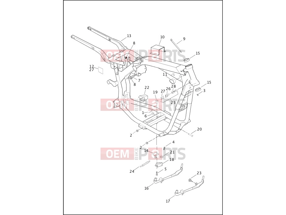 Harley-Davidson 2000 DYNA DYNA SUPER GLIDE  - FXD FRAME & JIFFY STAND