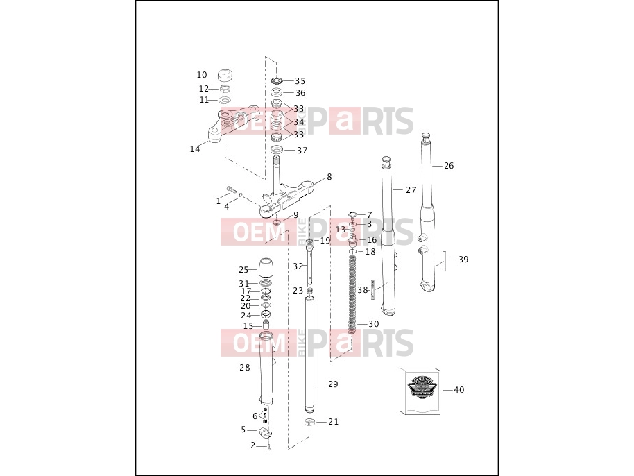Harley-Davidson 2000 SOFTAIL HERITAGE SOFTAIL CLASSIC  - FLSTC FRONT FORK - FXSTD