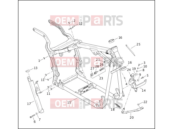 Harley-Davidson 2000 SOFTAIL NIGHT TRAIN  - FXSTB FRAME & JIFFY STAND