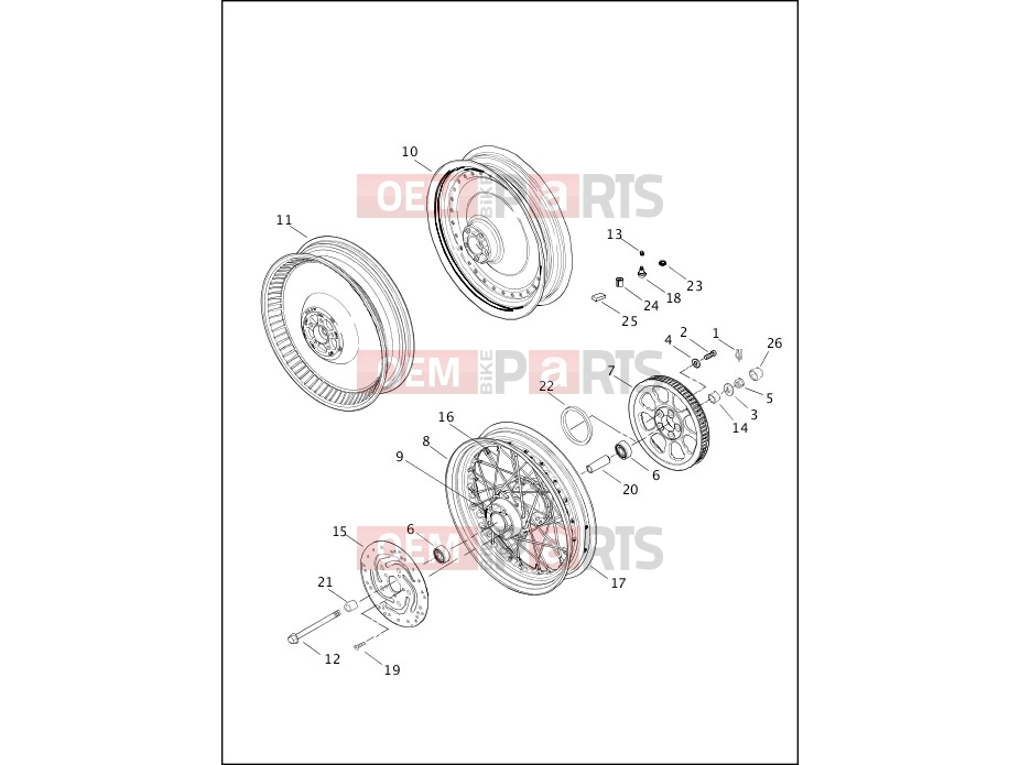 Harley-Davidson 2000 SOFTAIL NIGHT TRAIN  - FXSTB REAR WHEEL