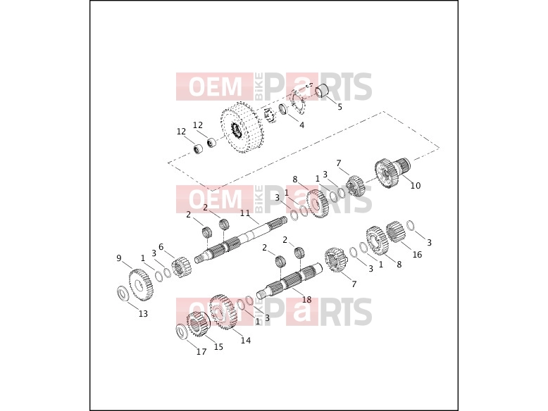 Harley-Davidson 2000 SOFTAIL SOFTAIL DEUCE  - FXSTD TRANSMISSION GEARS