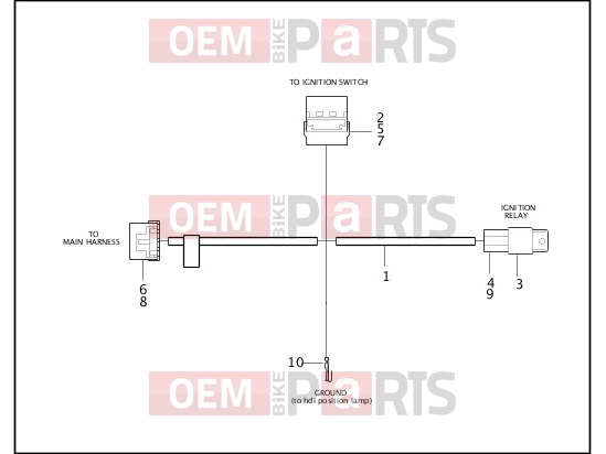 Harley-Davidson 2000 TOURING ELECTRA GLIDE CLASSIC  - FLHTC IGNITION SWITCH WIRING HARNESS