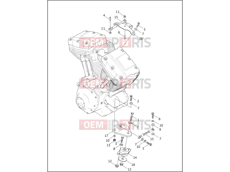 Harley-Davidson 2000 TOURING ELECTRA GLIDE CLASSIC  - FLHTCI ENGINE MOUNTS & STABILIZER LINKS
