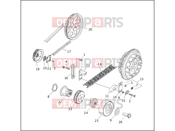 Harley-Davidson 1999 SOFTAIL NIGHT TRAIN  - FXSTB BELTS, CHAINS & SPROCKETS