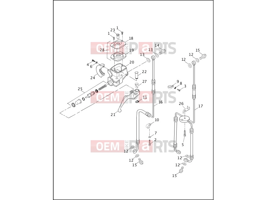 Harley-Davidson 1998 DYNA DYNA SUPER GLIDE  - FXD FRONT BRAKE CONTROL