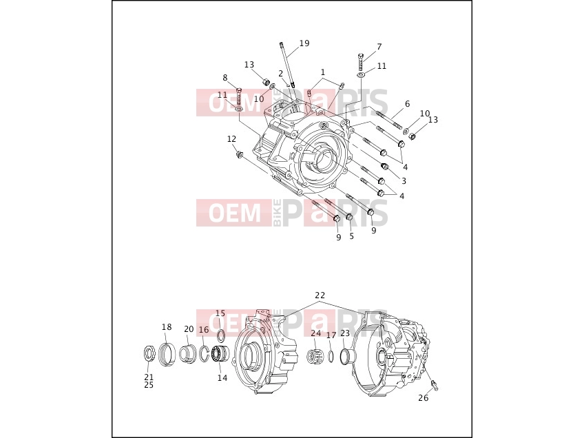 Harley-Davidson 1996 DYNA DYNA SUPER GLIDE  - FXD CRANKCASE - 1996