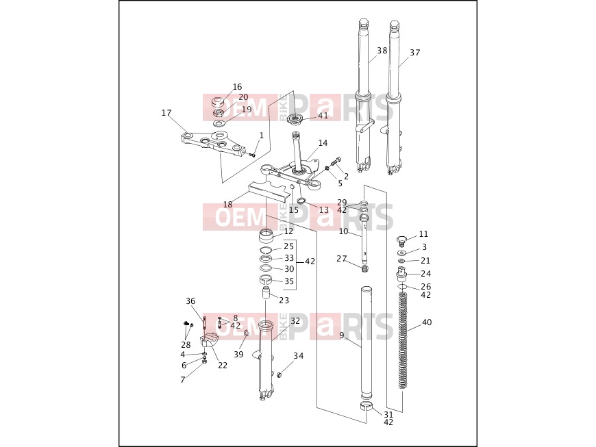 Harley-Davidson 1996 DYNA DYNA SUPER GLIDE  - FXD FRONT FORK - FXDWG
