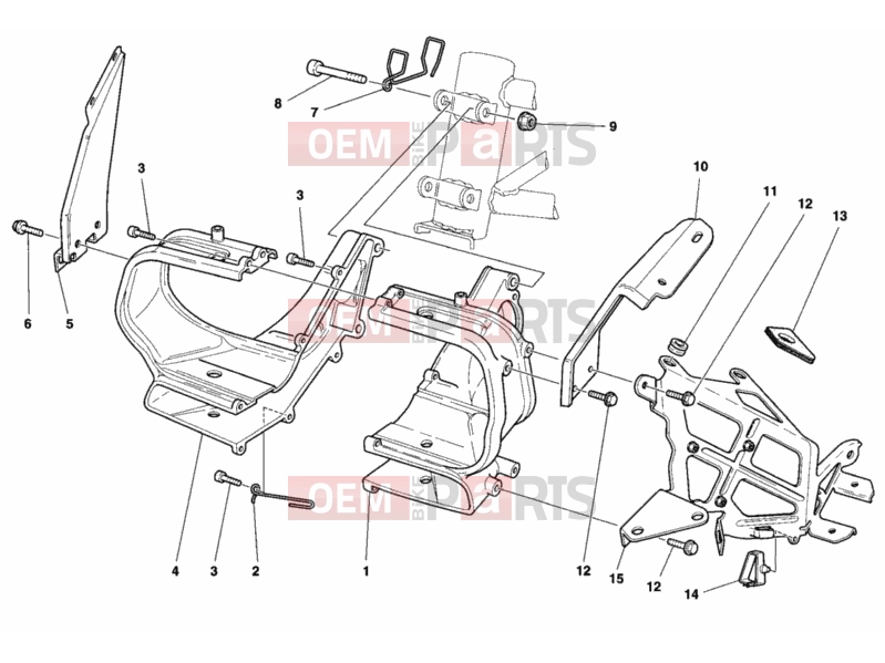 DUCATI 2000 Sporttouring ST2 BRACKET, HEADLIGHT » LIGHTING SYSTEM
