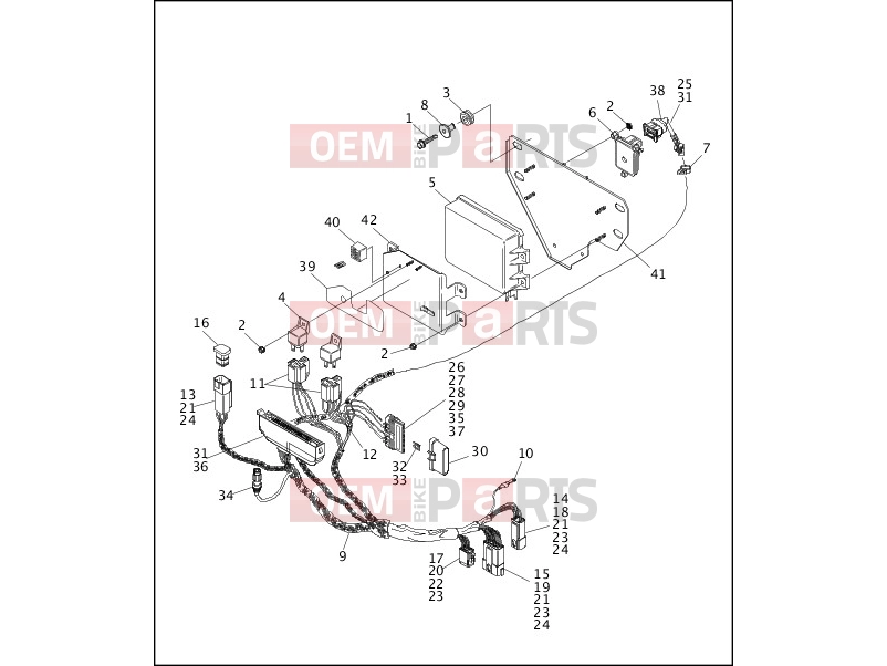 Harley-Davidson 1996 TOURING ELECTRA GLIDE CLASSIC  - FLHTCI ELECTRICAL CONTROL PANEL - FUEL INJECTED