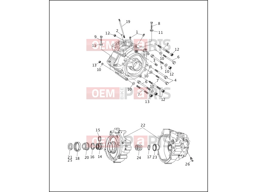 Harley-Davidson 1995 DYNA DYNA SUPER GLIDE  - FXD CRANKCASE - 1995