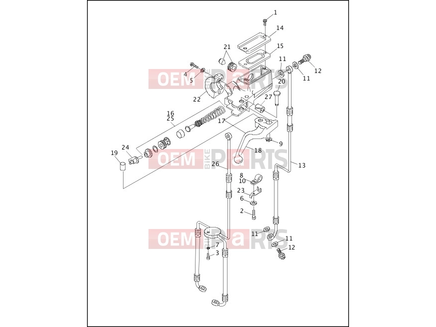 Harley-Davidson 1995 DYNA DYNA SUPER GLIDE  - FXD FRONT BRAKE CONTROL - 1995