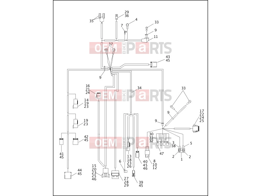 Harley-Davidson 1995 DYNA DYNA SUPER GLIDE  - FXD WIRING HARNESS, MAIN