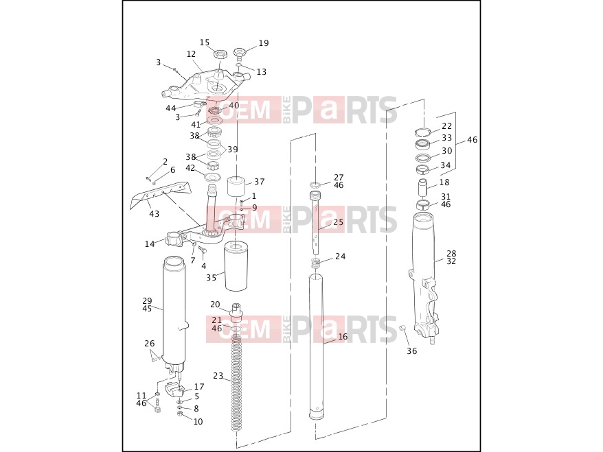 Harley-Davidson 1995 SIDECAR FLHTC SIDECAR  - SIDECAR FOR FLHTC FRONT FORK - FLHTP