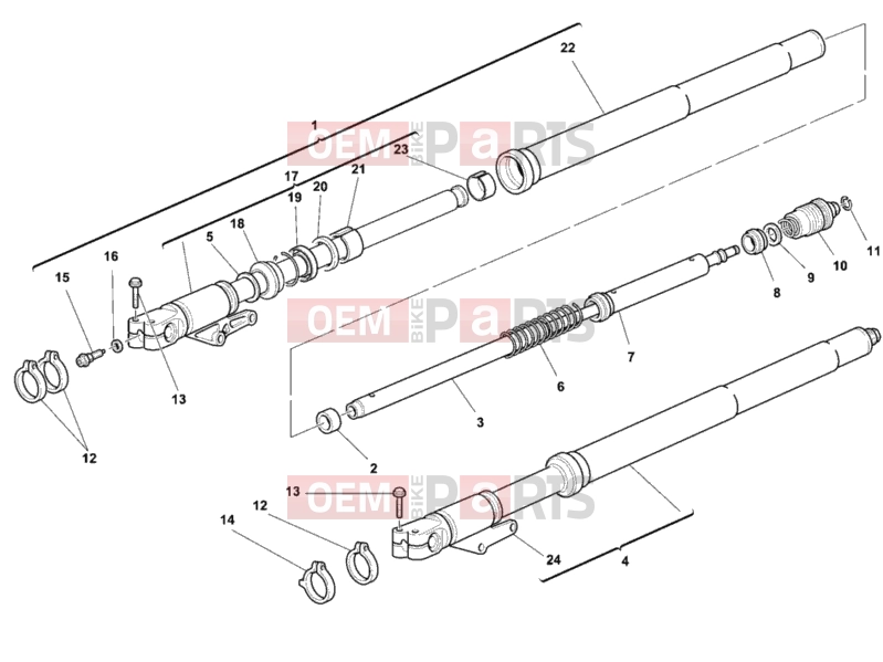 DUCATI 2000 Sporttouring ST4 FRONT FORK » FRONT SUSPENSION