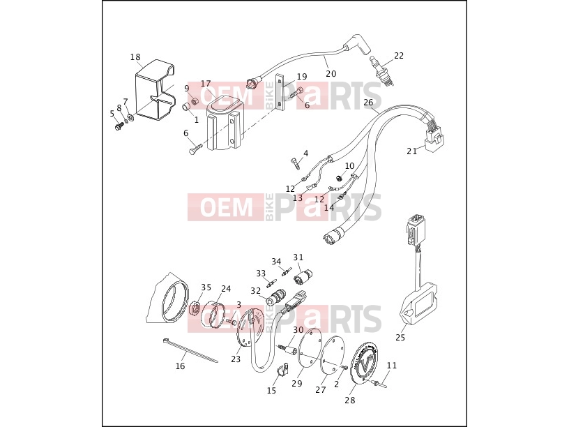 Harley-Davidson 1994 DYNA DYNA SUPER GLIDE CONVERTIBLE  - FXDS CONV ELECTRONIC IGNITION SYSTEM