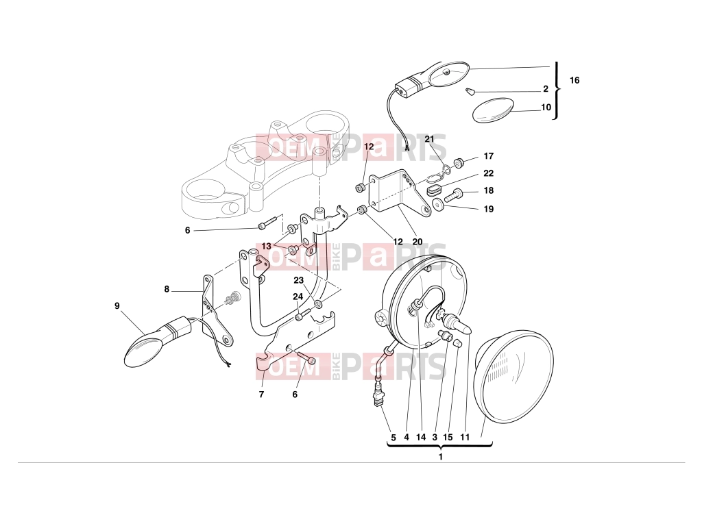 DUCATI 2005 Monster 1000 S FRONT HEAD-LIGHT