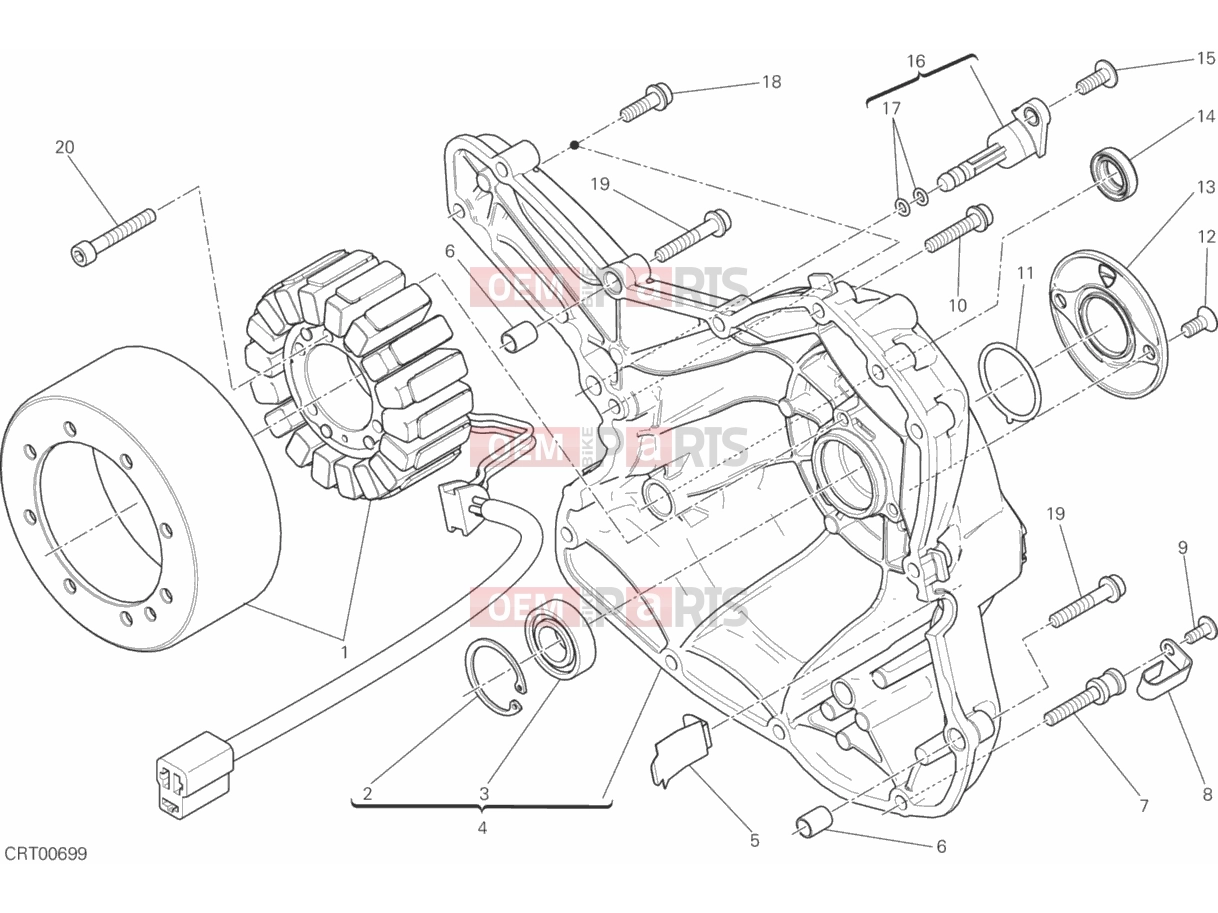 DUCATI 2016 Scrambler Icon GENERATOR COVER